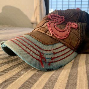 True Religion Distressed Baseball/Trucker Hat